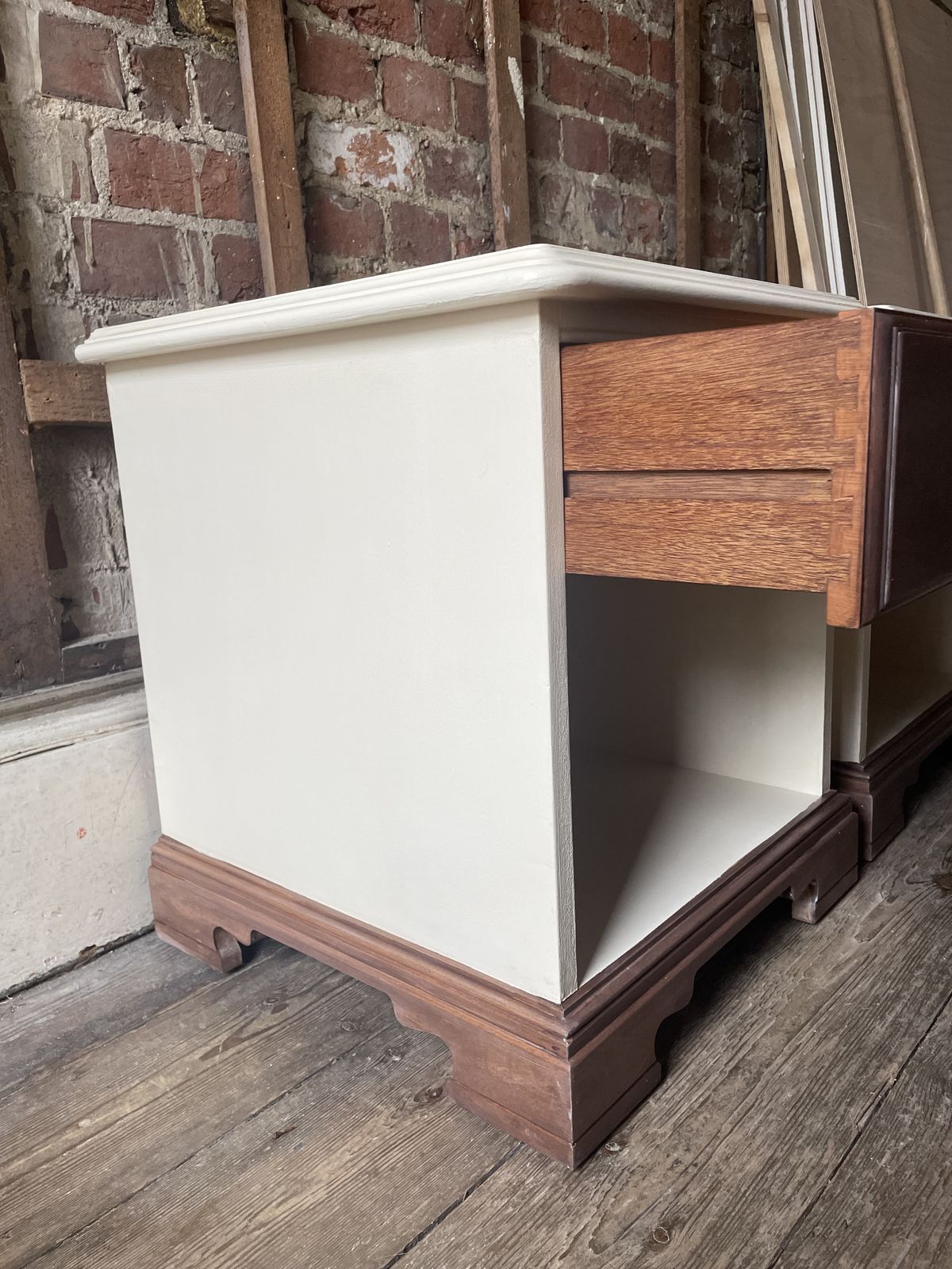 photo furniture Pair Younger Bedside Tables Refinished
