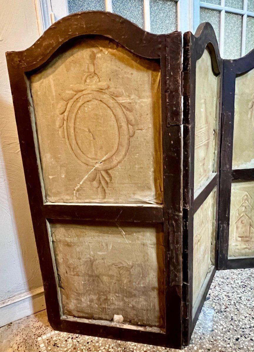 18th Century French Antique Paravent Screen With Three Leaves photo furniture