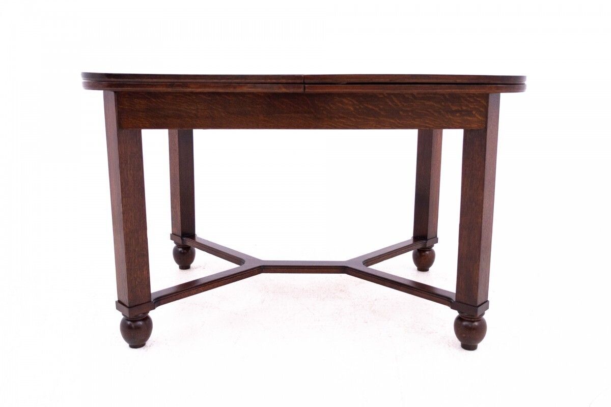 Art Nouveau Table With Chairs From The 1930s, Poland. After Renovation. photo furniture