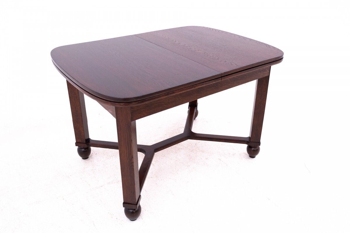 Art Nouveau Table With Chairs From The 1930s, Poland. After Renovation. photo Furniture