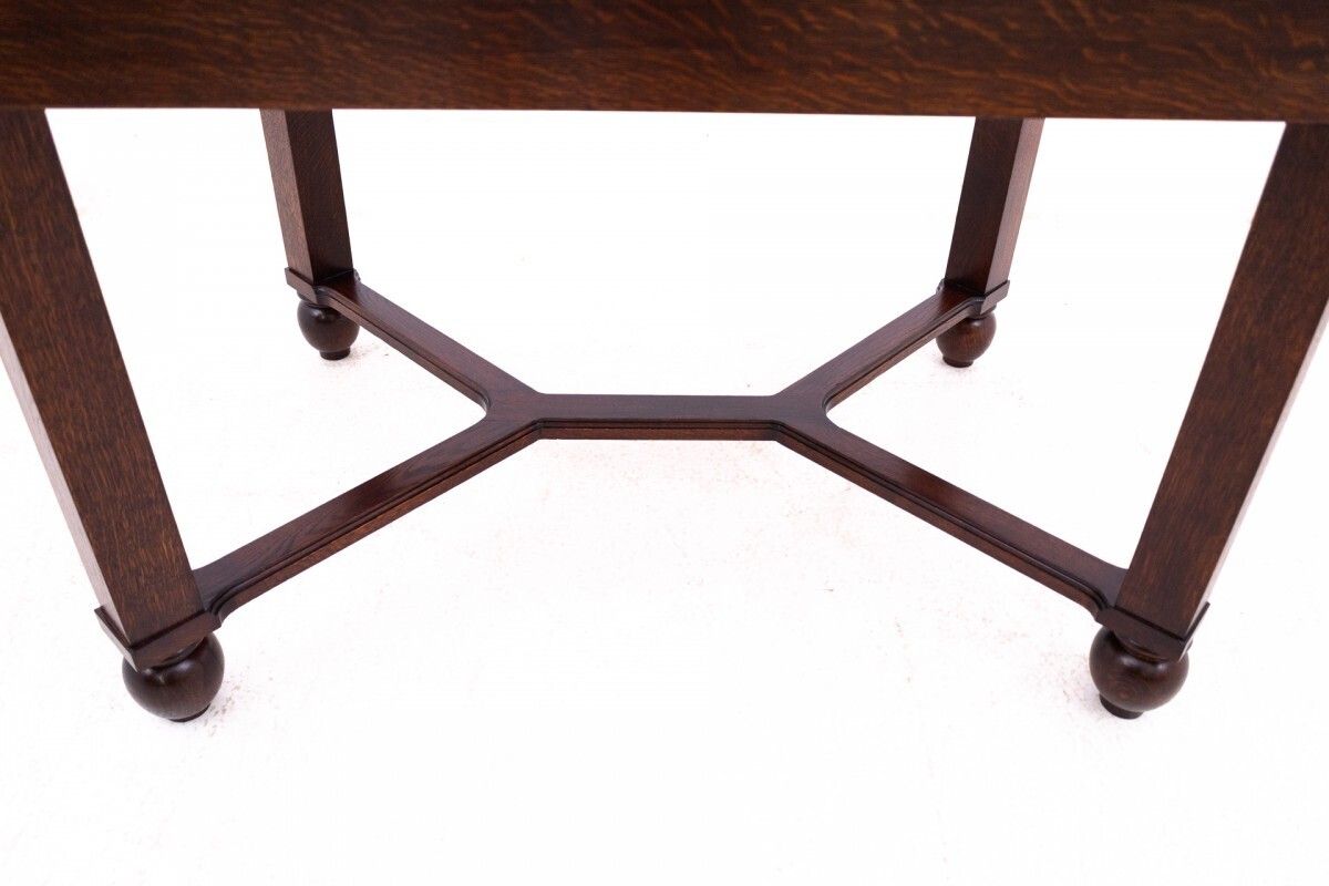 Art Nouveau Table With Chairs From The 1930s, Poland. After Renovation. photo buy