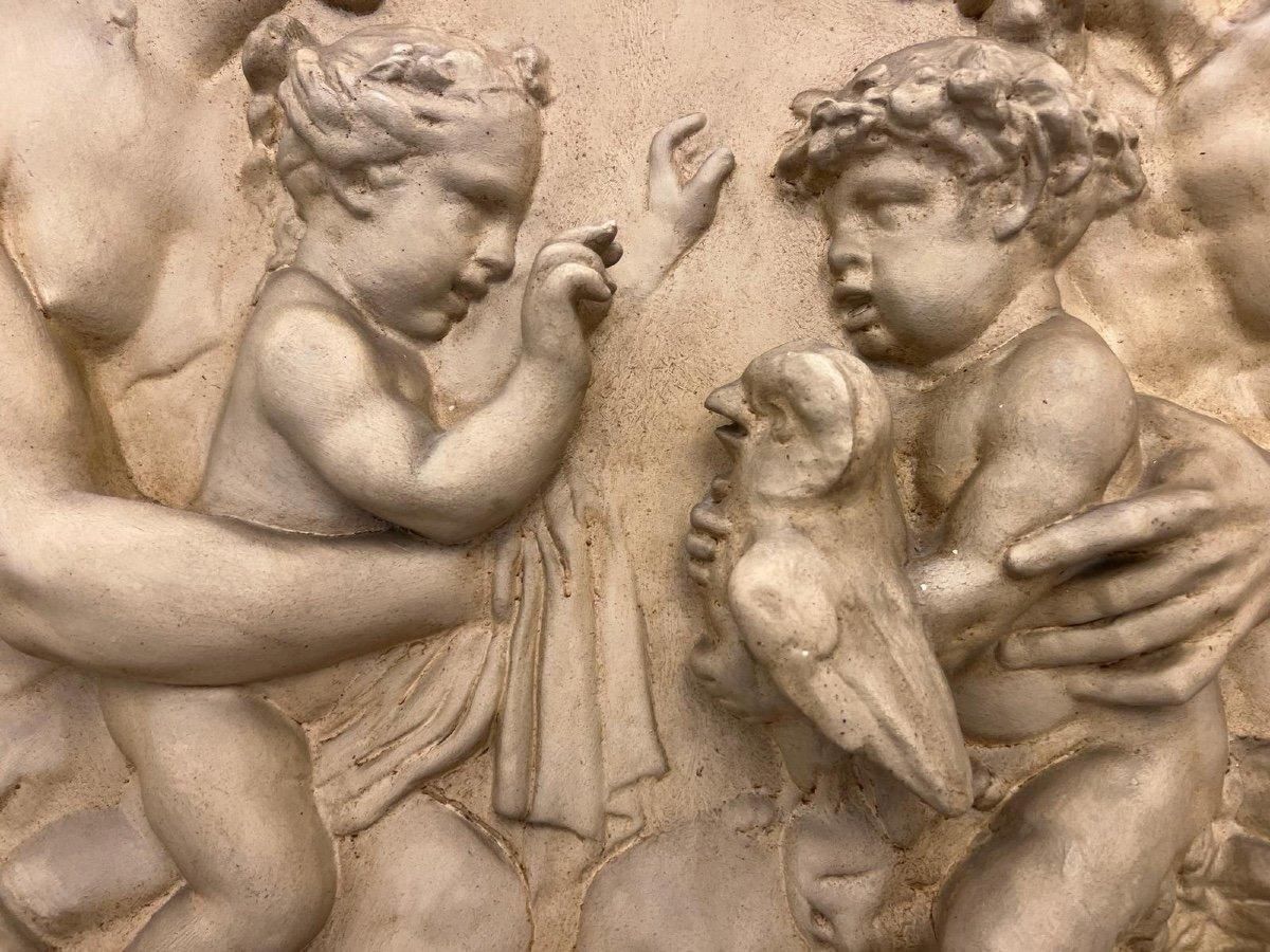 19th Century Framed Relief Sculpture, Inspired By The Style Of Clodion photo furniture
