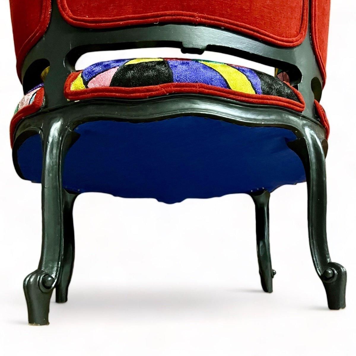 Reupholstered Napoleon III Bergere Chair, 19th Century photo for sale