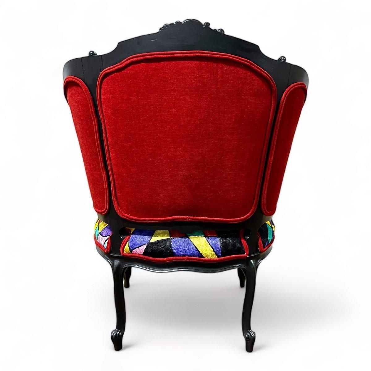 photo for sale Reupholstered Napoleon III Bergere Chair, 19th Century