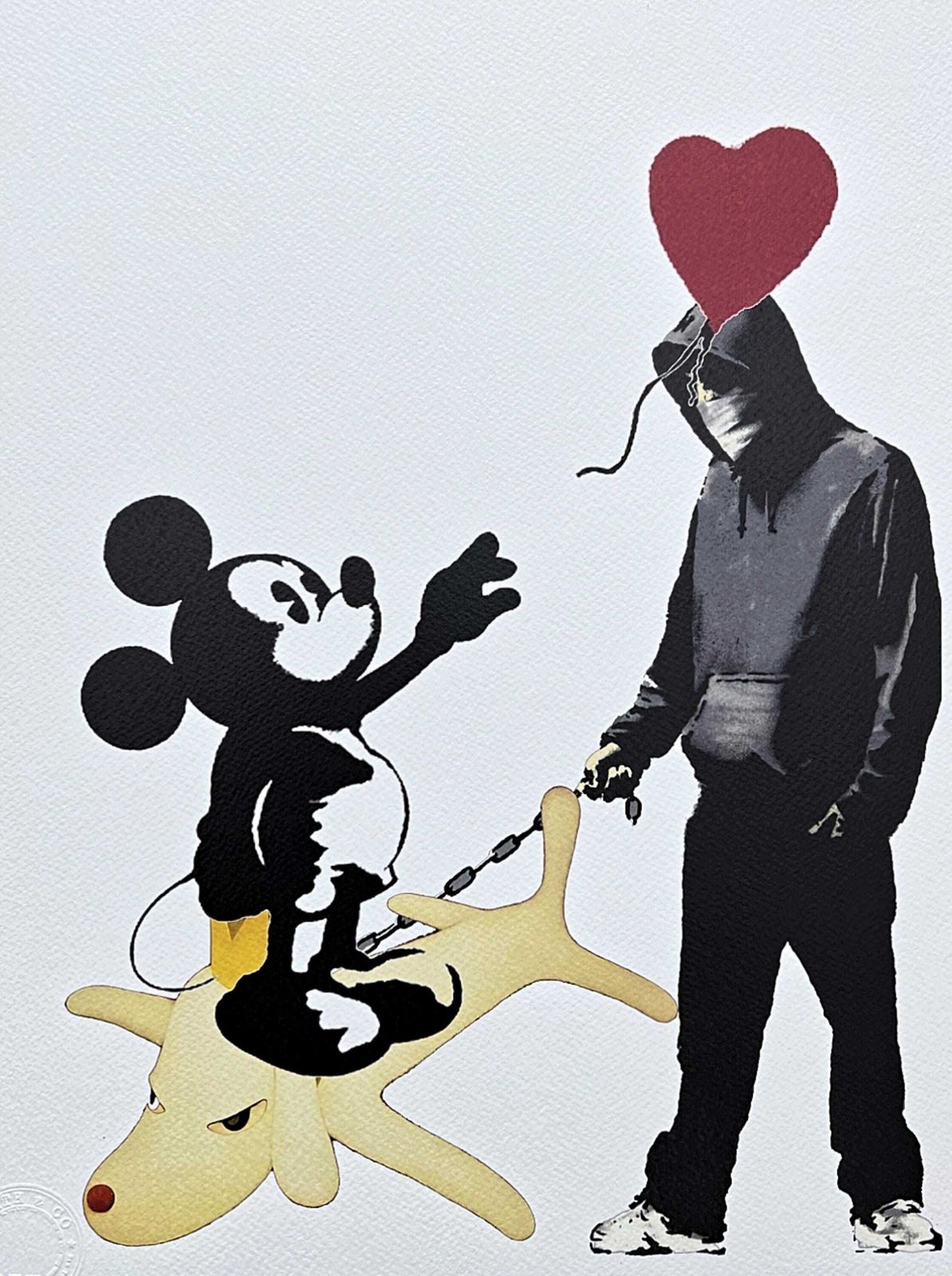 Death Nyc   Mickey, Balloon And Dog   Gesigneerd, Certificaat (Coa), Gelimiteerde Oplage, Datering, 32 X 45 Cm, #Deathnyc #Art #Giclée #Print #Signed photo furniture