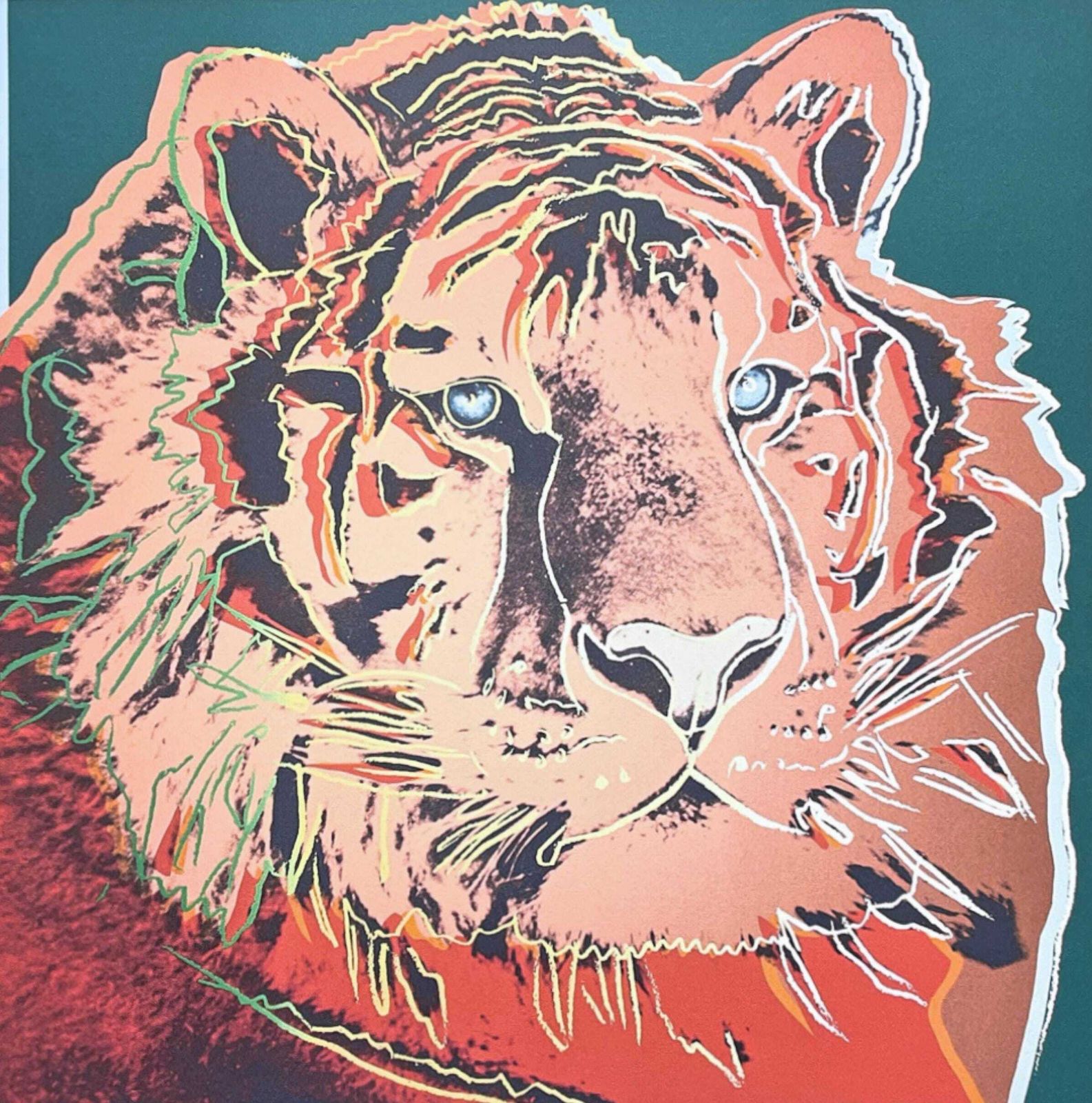 Andy Warhol “Tiger” Signed, Limited Edition Of 100, 38 X 56 Cm, Edition Leo Castelli #Warhol photo furniture