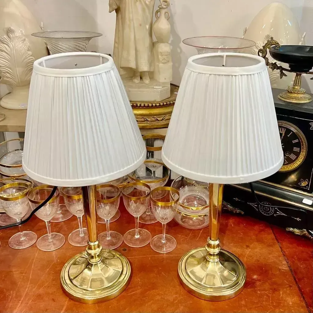 Early 19th Century Pair Of Louis XVI Directoire Style Candlestick Lamps photo furniture