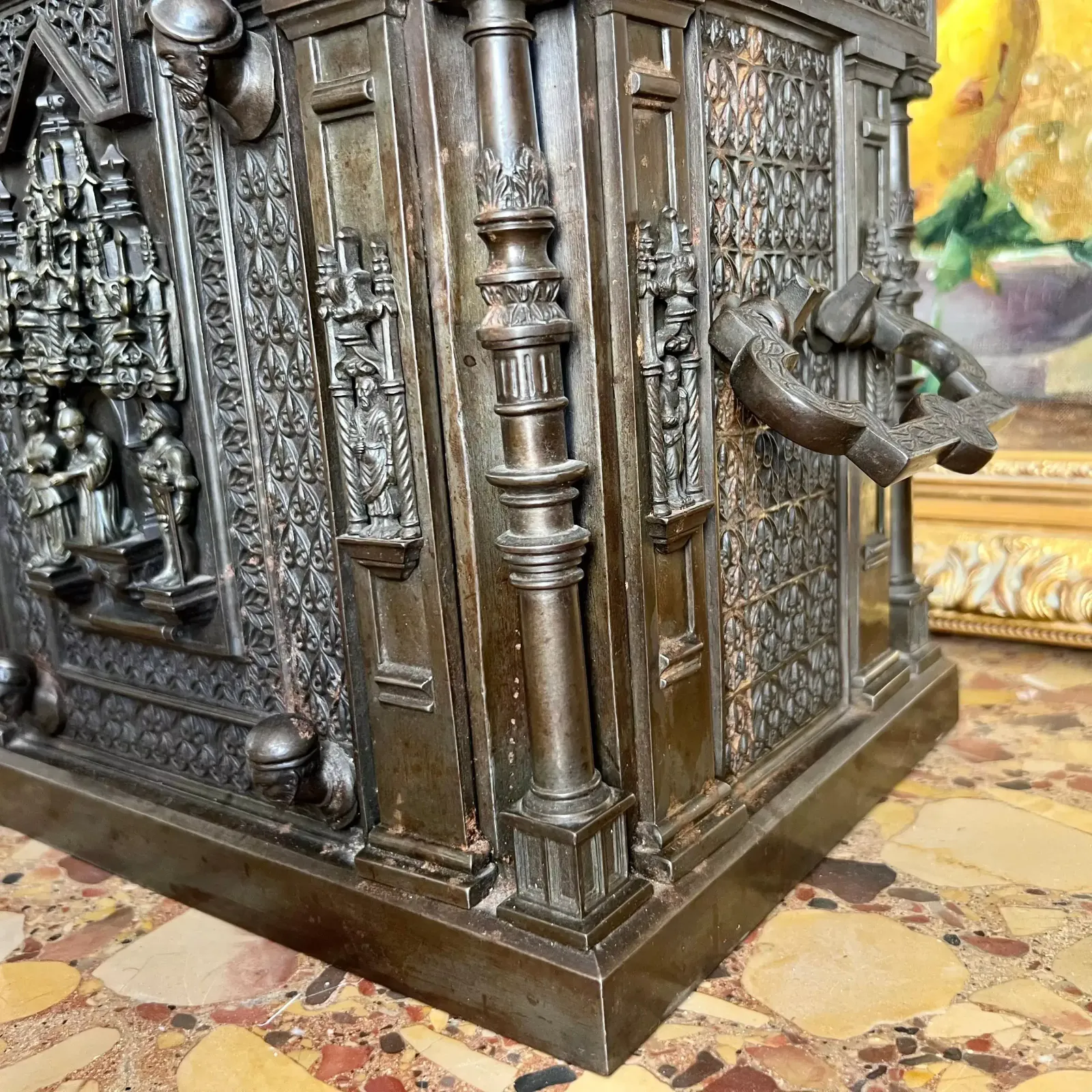 Home Decor Bronze Jewelry Chest In Neo Gothic Style From The Napoleon III Period photo