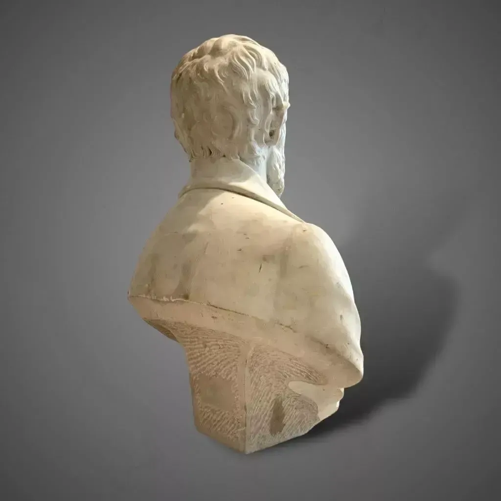 photo for sale 19th Century Bust Of An Aristocrat In Marble By Joseph Vallet (1841 1920)
