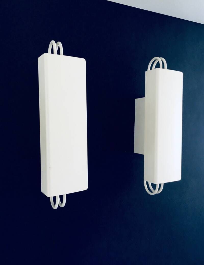 Postmodern Architectural Design Sconce Wall Lamp Set, Belgium 1980's photo 500.0