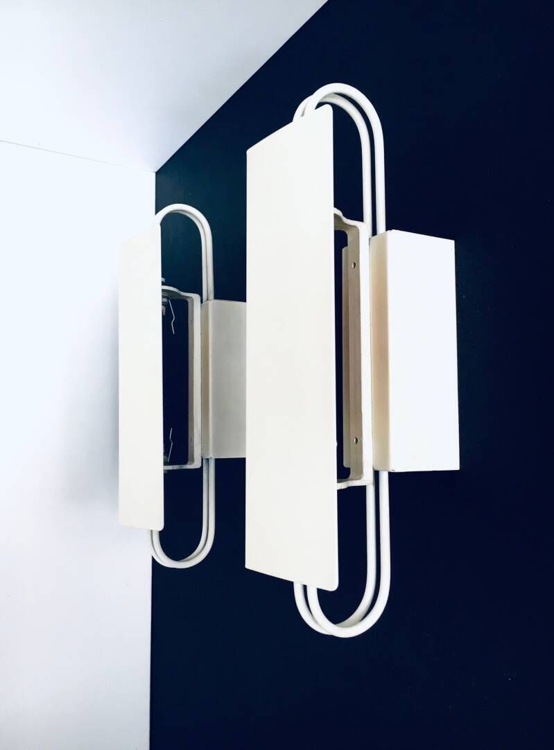 Postmodern Architectural Design Sconce Wall Lamp Set, Belgium 1980's photo vintage