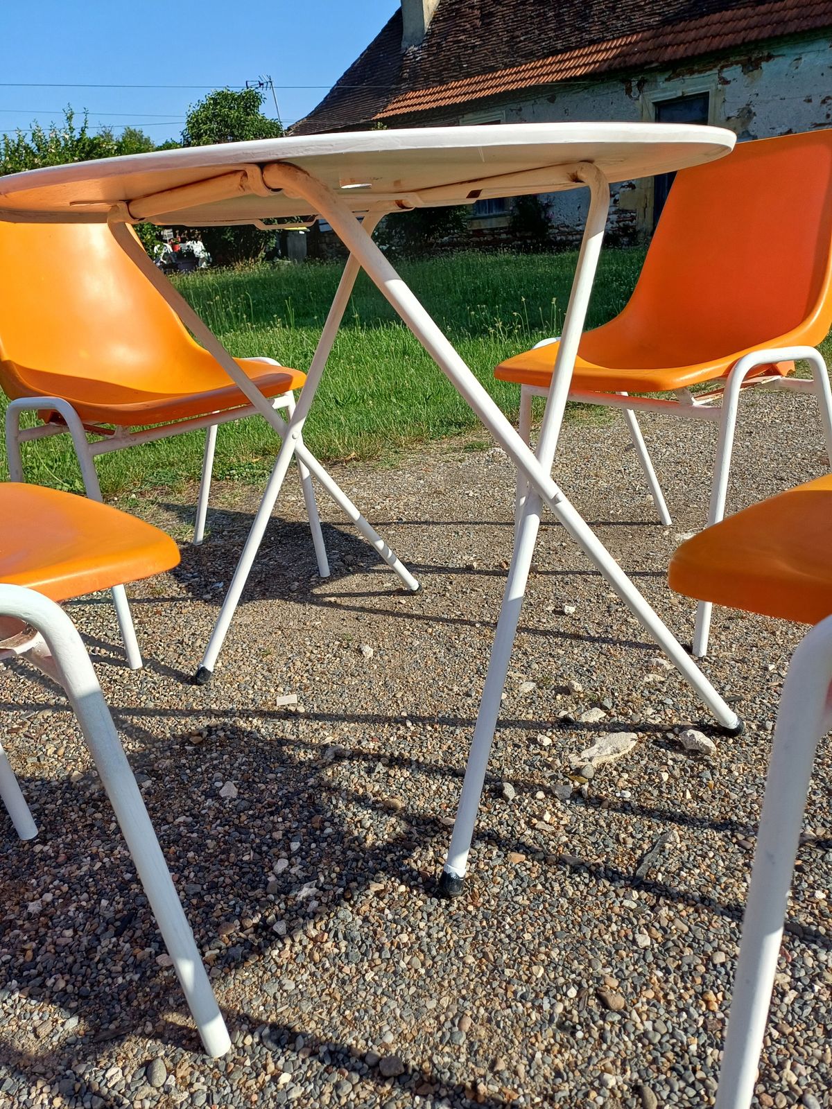 Vintage Iron And Plastic Garden Furniture photo buy