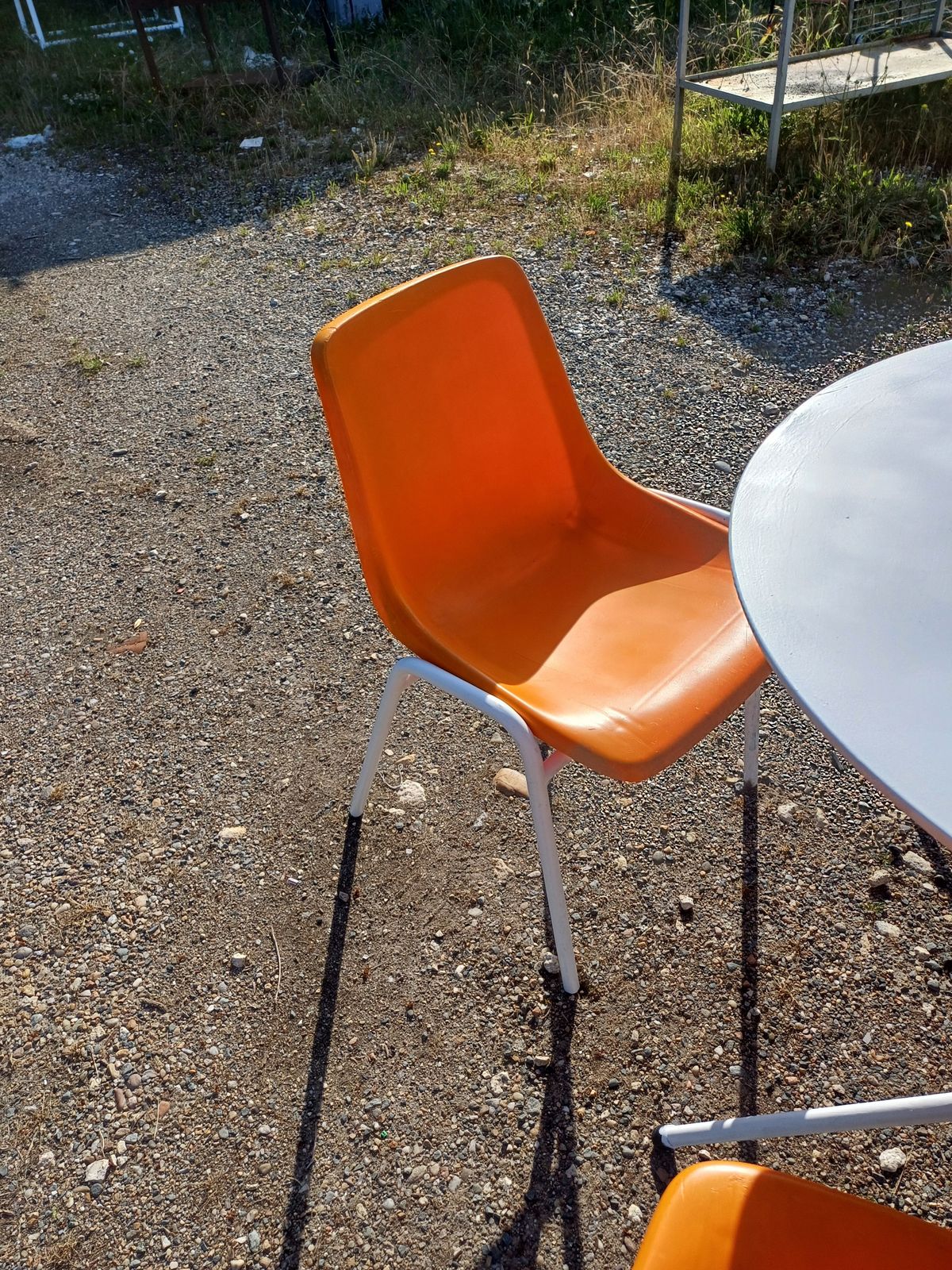 Garden Furniture Vintage Iron And Plastic Garden Furniture photo