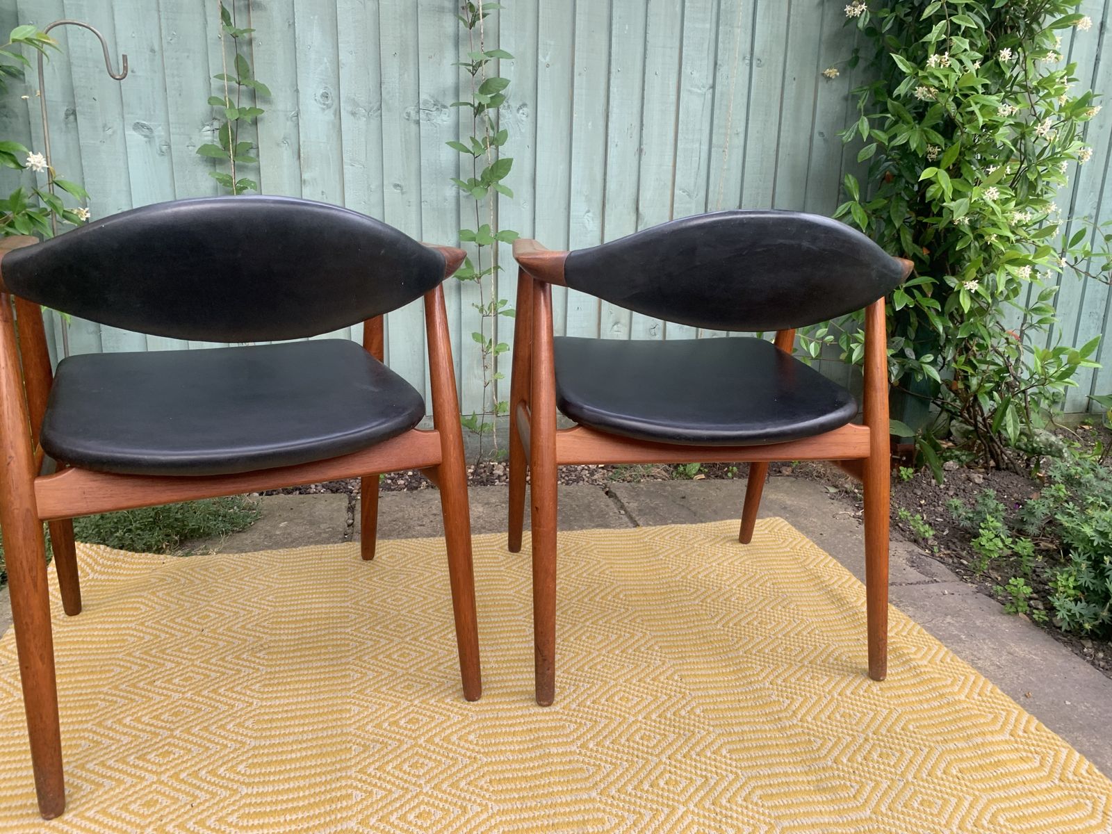 Original Mid Century Danish Design Teak Pair Of Carver Chairs photo vinterior