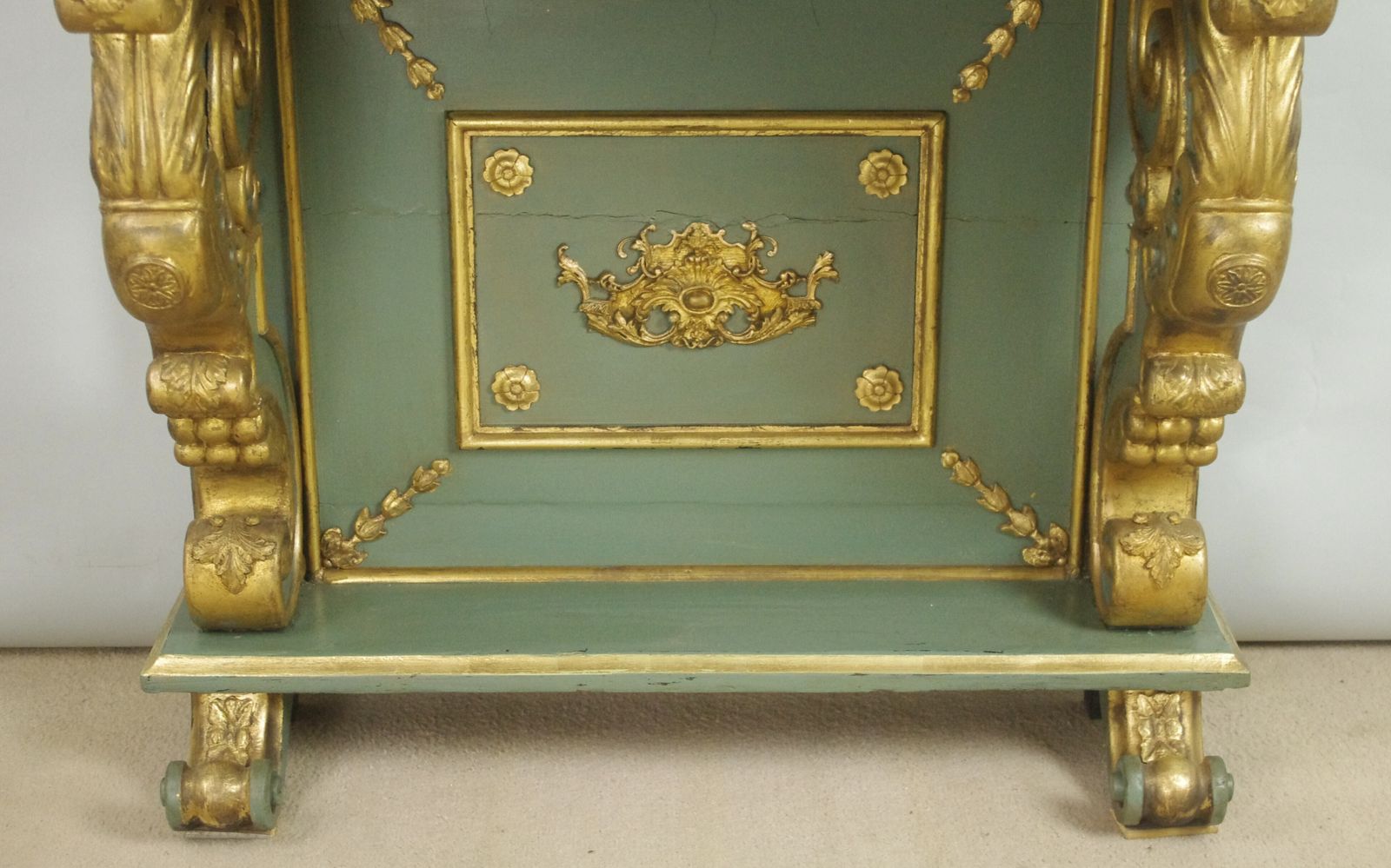 19th Century French Painted And Gilt Console With Marble Top photo vinterior