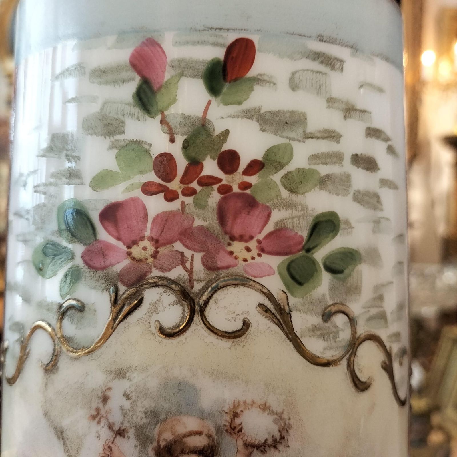 Home Decor Pair Of 19th Century Vases In Opaline Glass photo