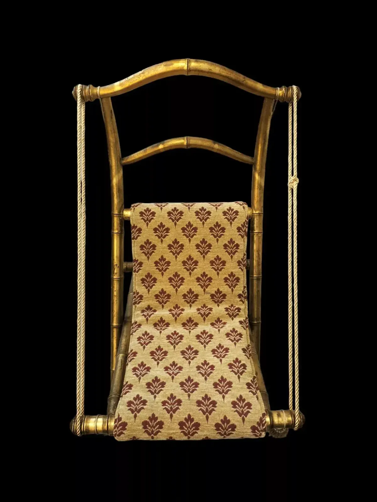 Rare 19th Century Folding Chair In Gilt Wood, Napoleon III Period photo Furniture