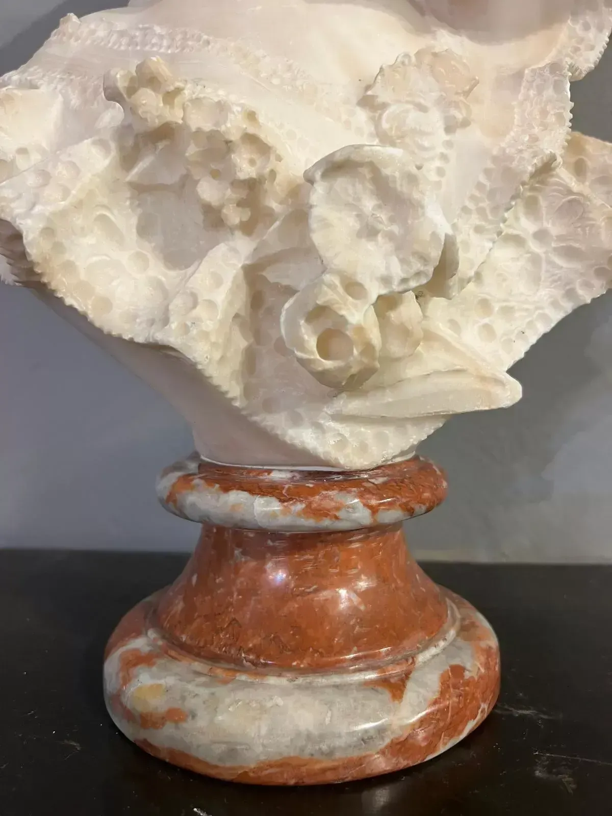 19th Century Bust Of A Young Lady In White Marble By Flli Romanelli photo for sale