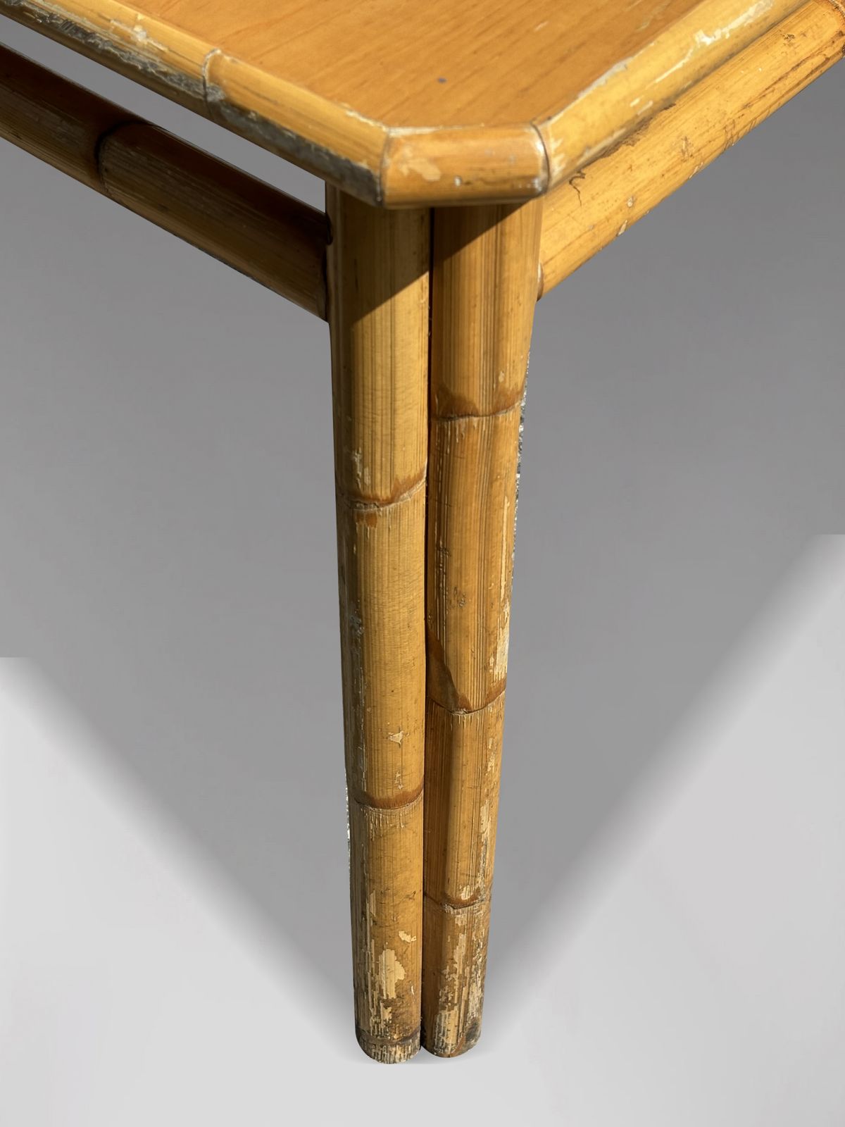 Mid Century French Bamboo Dining Table photo 1100.0