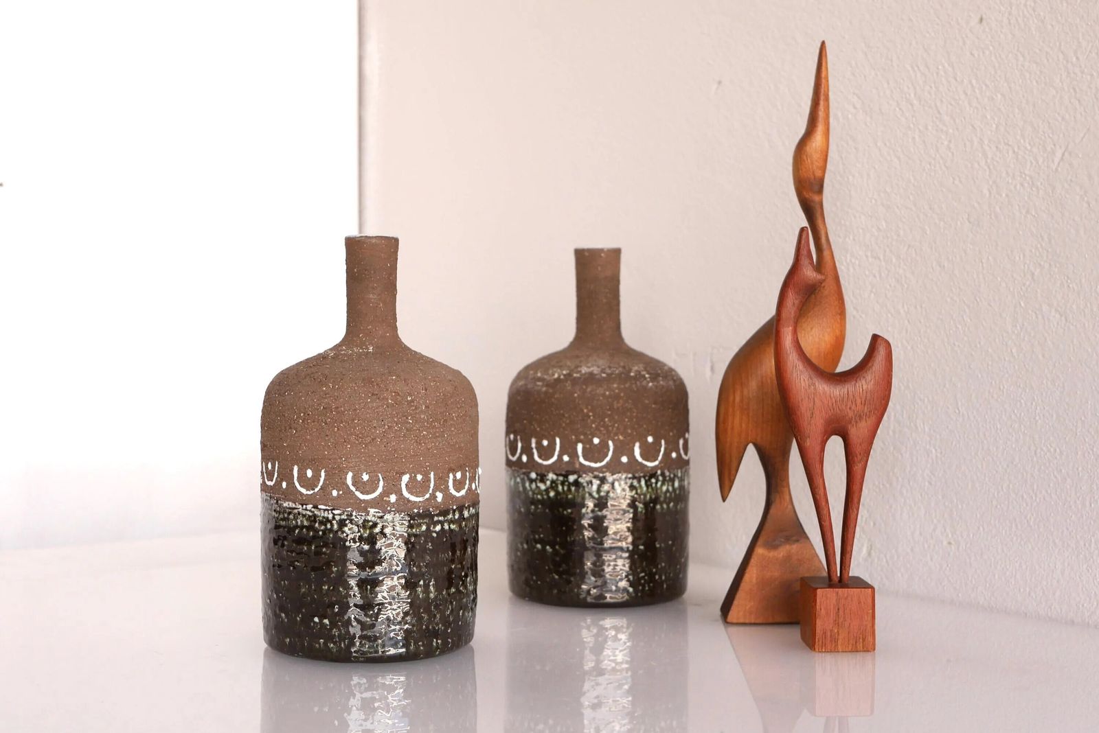 Mid Century Modern Scandinavisch Brutalist Aardewerk Vazen Van Nittsjö Zweden photo buy