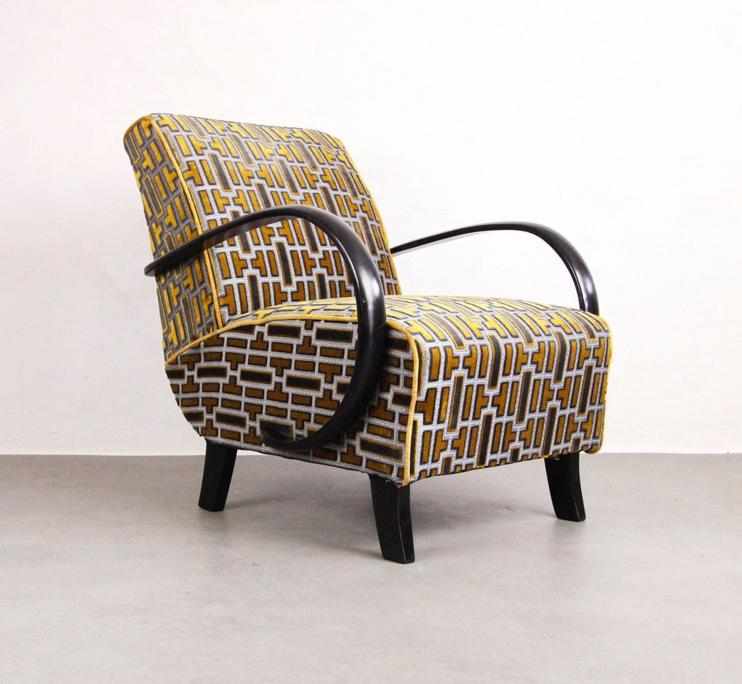 Armchairs "Gold Tetris" From 1935 By Jindrich Halabala
