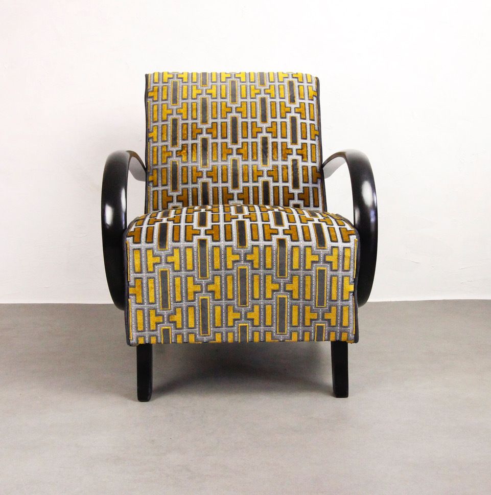 Armchairs "Gold Tetris" From 1935 By Jindrich Halabala photo 1620.0