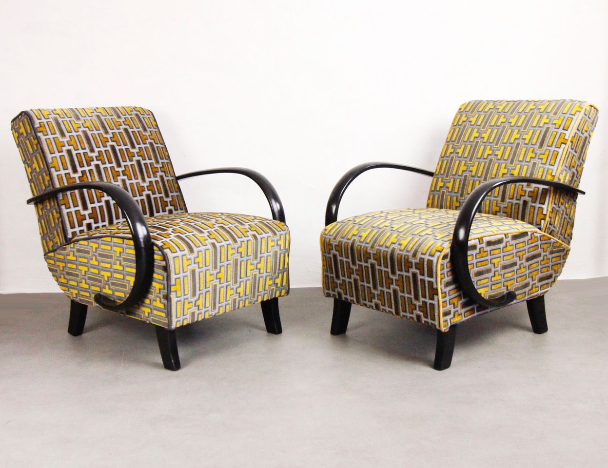 photo buy Armchairs "Gold Tetris" From 1935 By Jindrich Halabala
