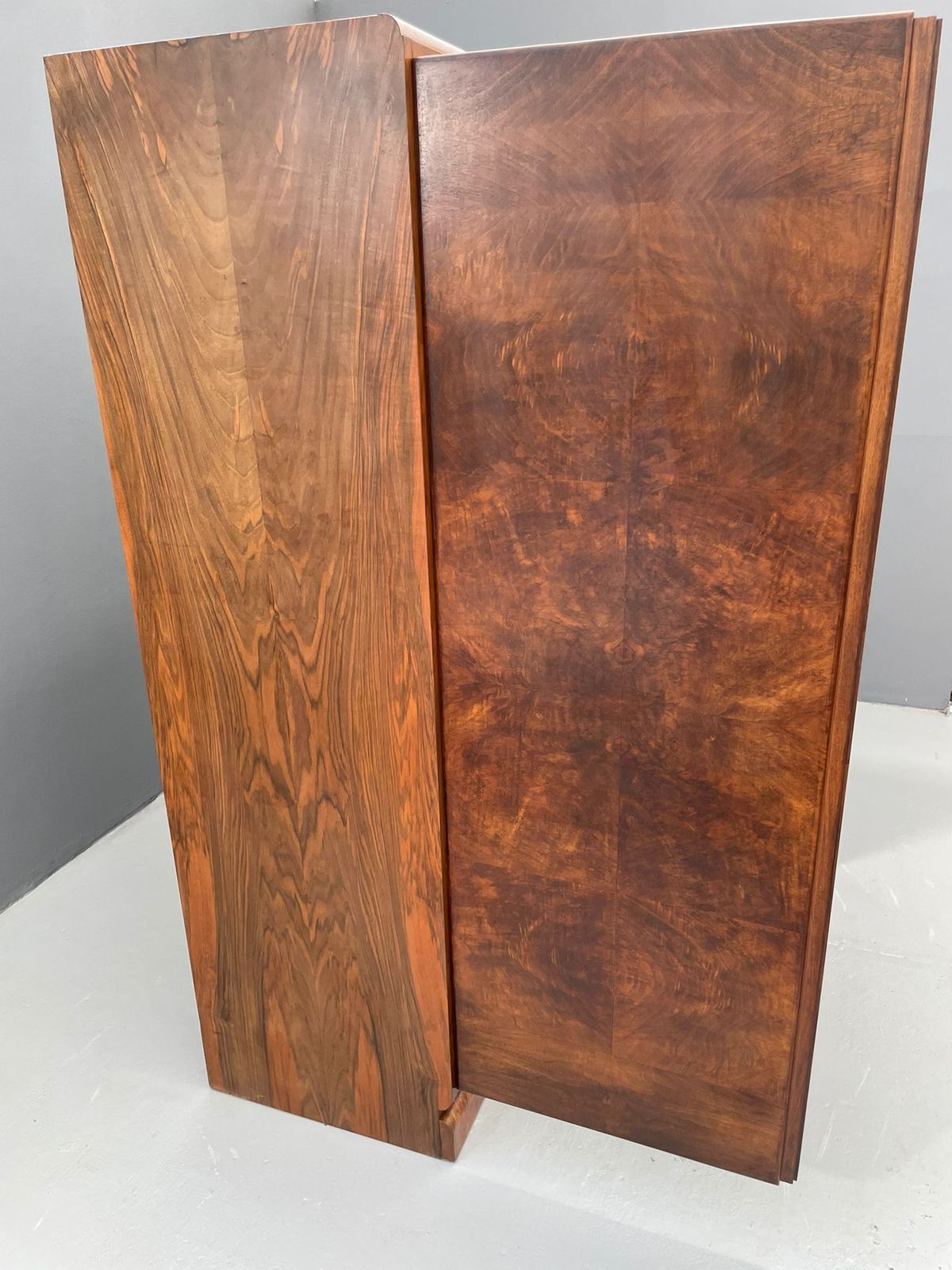 photo vintage Your20th Restored Walnut Veneer Wardrobe With Art Deco Influence, 1930s–1960s Rs. 147,700.00