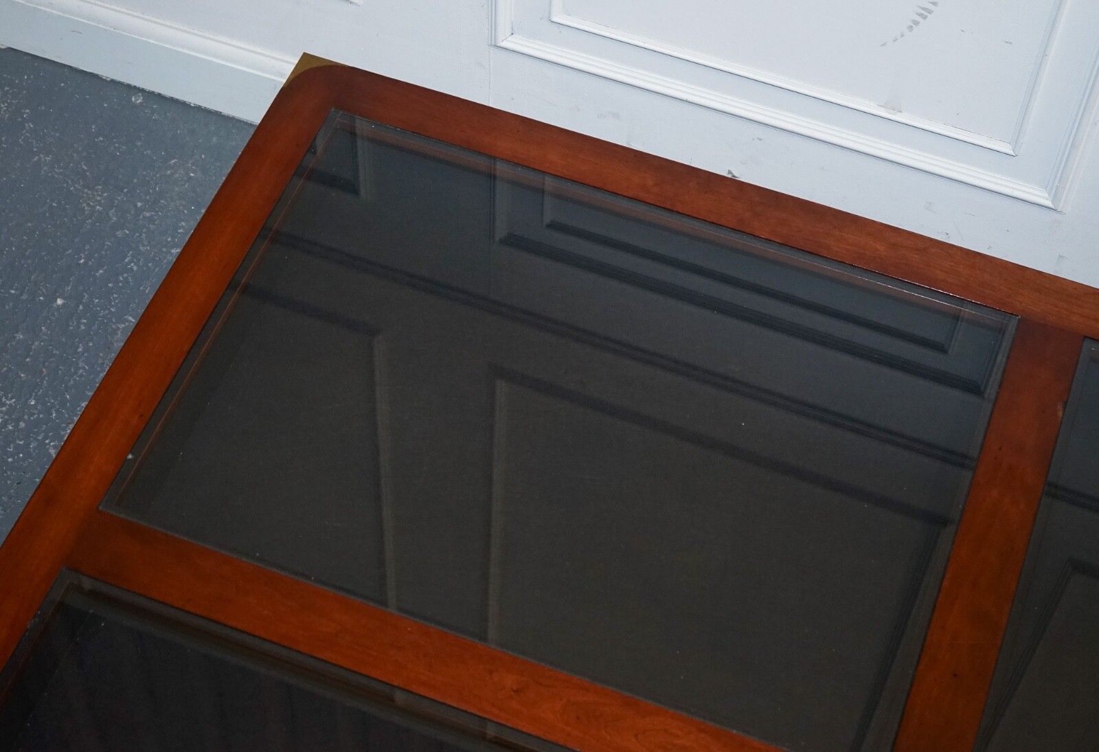 photo vinterior Very Large Coffee Table With Inlaid Glass Panels  Made By Kennedy Harrods