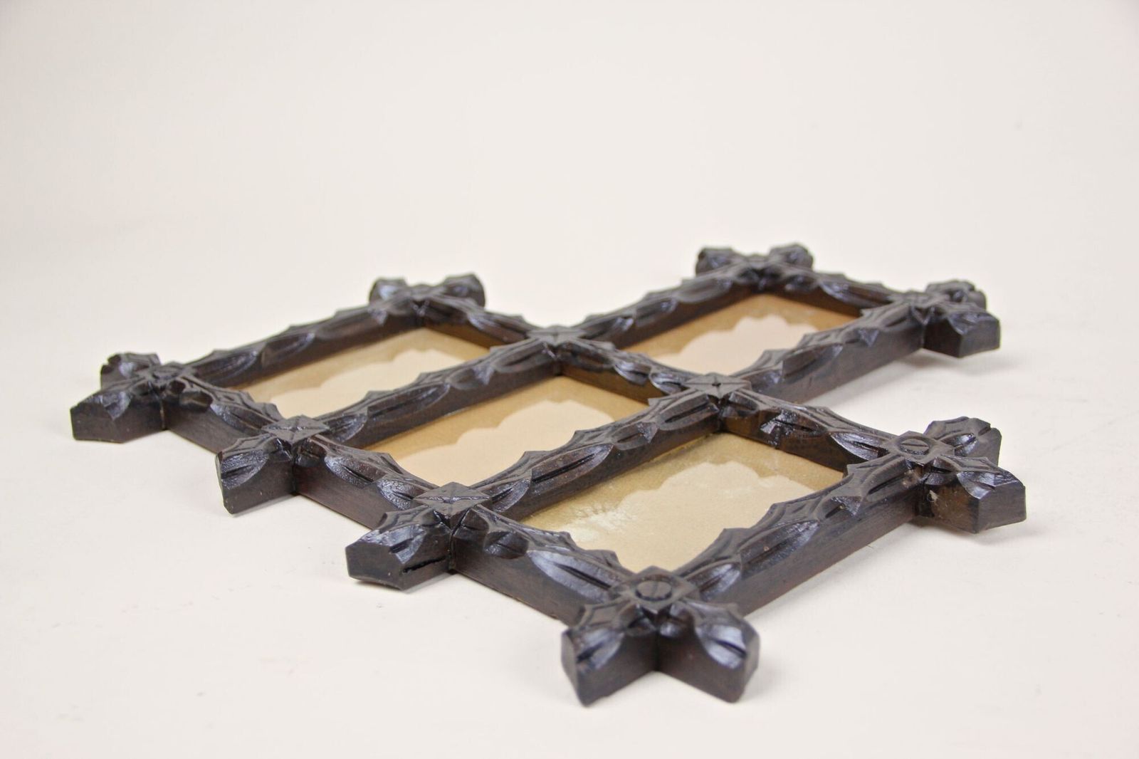 Pair Of 19th Century Rustic Black Forest Photo Frames, Handcarved, At, Circa 1880 photo vinterior