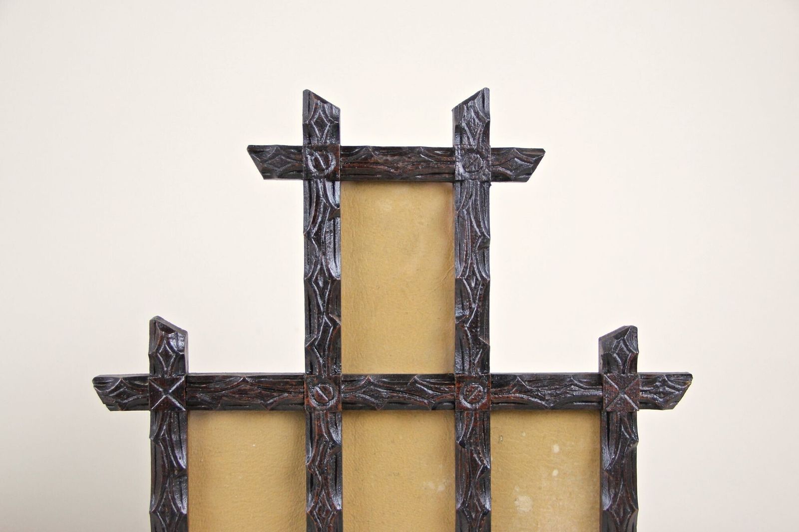 Pair Of 19th Century Rustic Black Forest Photo Frames, Handcarved, At, Circa 1880 photo vintage