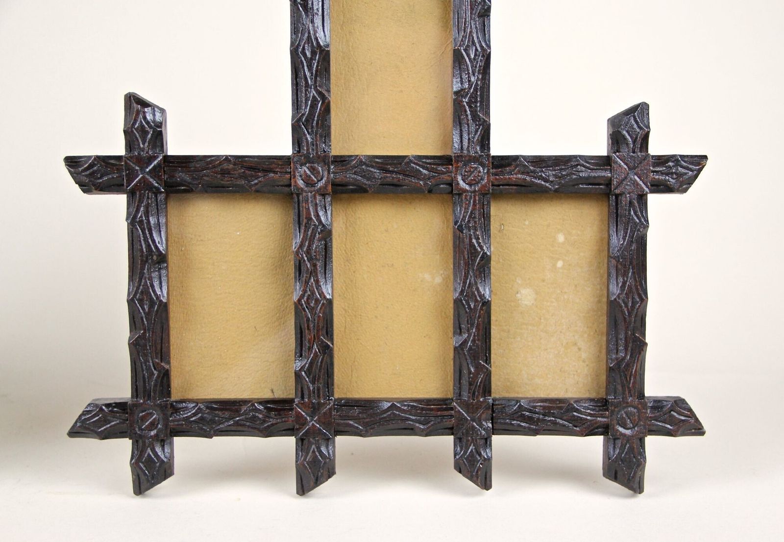photo furniture Pair Of 19th Century Rustic Black Forest Photo Frames, Handcarved, At, Circa 1880