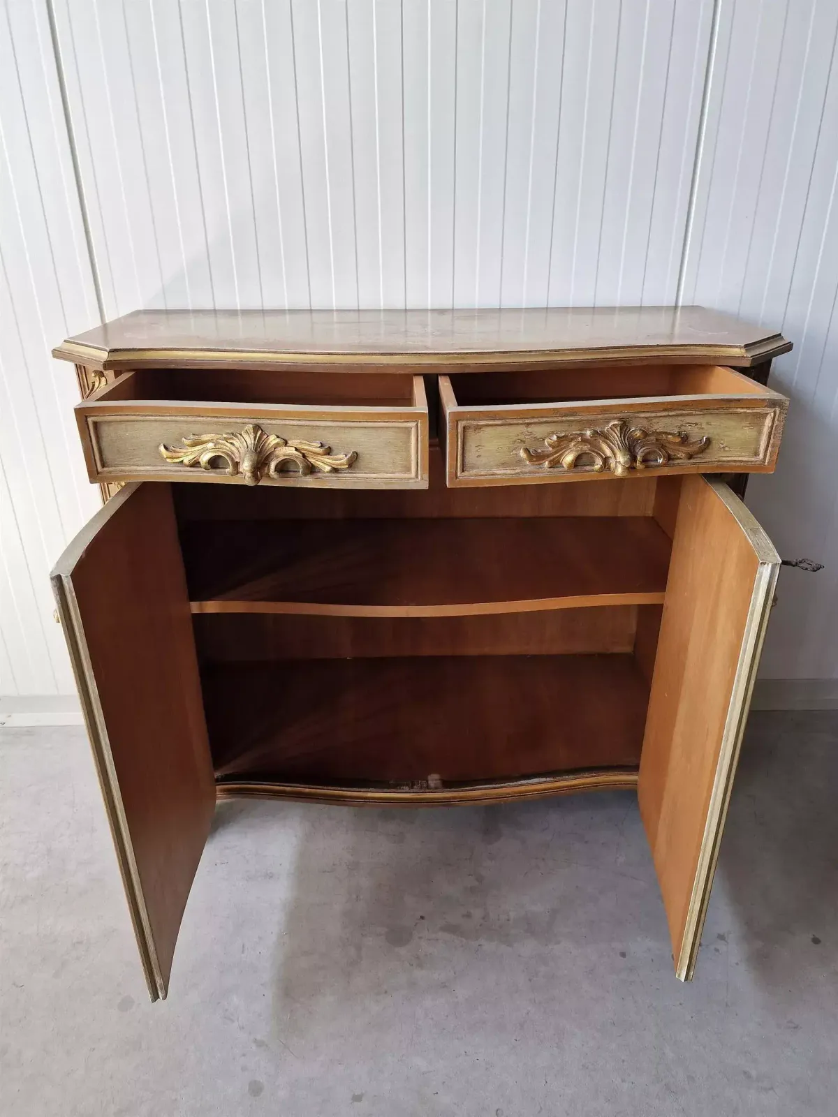 Nice Painted Cabinet, 1960s, Vintage photo furniture