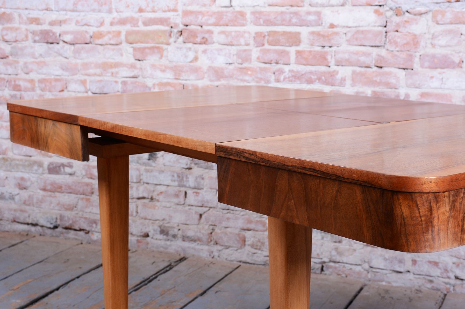 photo for sale Extendable Art Deco Dining Table, By Jindřich Halabala, Up Závody, Czech, 1940s