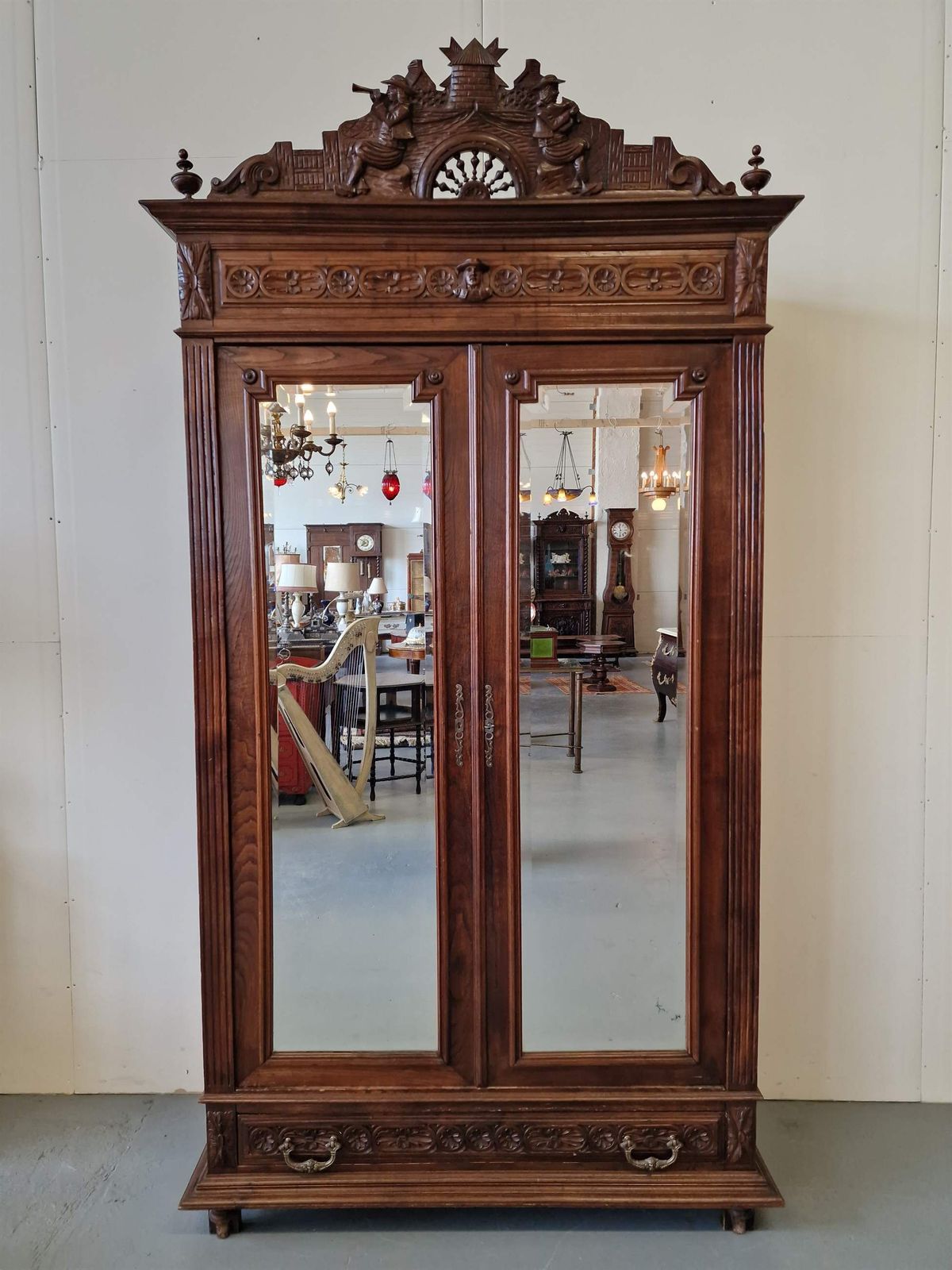 Brethon Style Wardrobe, 1800s, Antique photo 1067.0