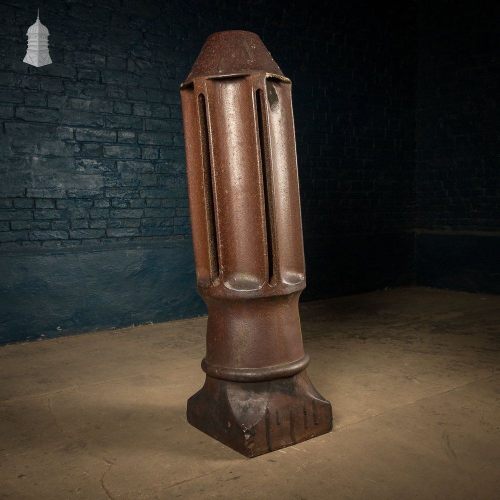 photo vinterior Louvered Chimney Pot, Tall Salt Glazed Terracotta
