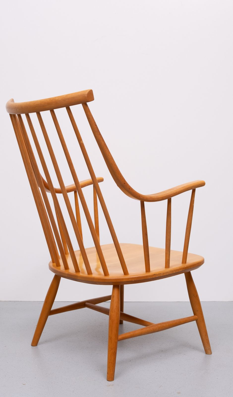 Grandessa Spindle Back Armchair By Lena Larsson For Nesto, Sweden 1960 photo vintage
