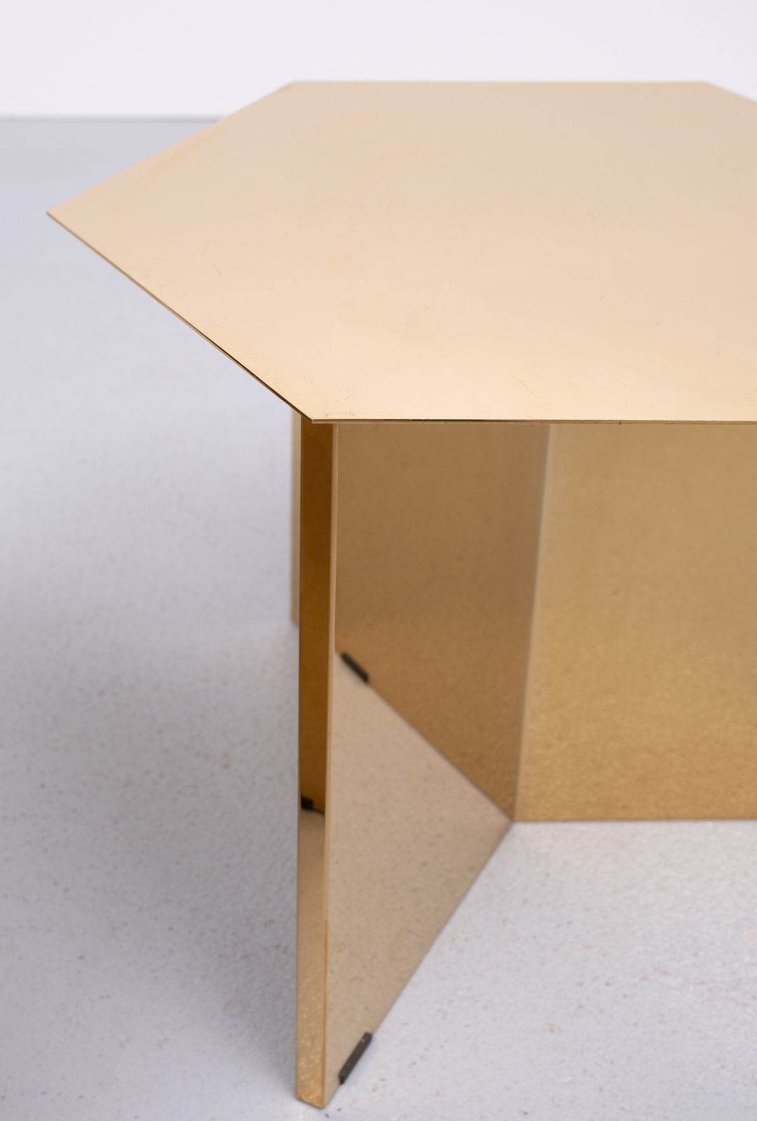 Danish Brand Hay’s '' Slit '' Brass Side Tables Set Of 3 photo for sale