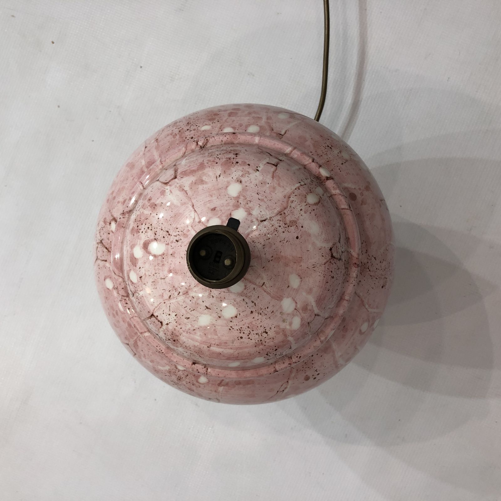 photo furniture 1980s Pink Ceramic Italian Table Lamp Marble Effect Vintage Urn Neo Classical