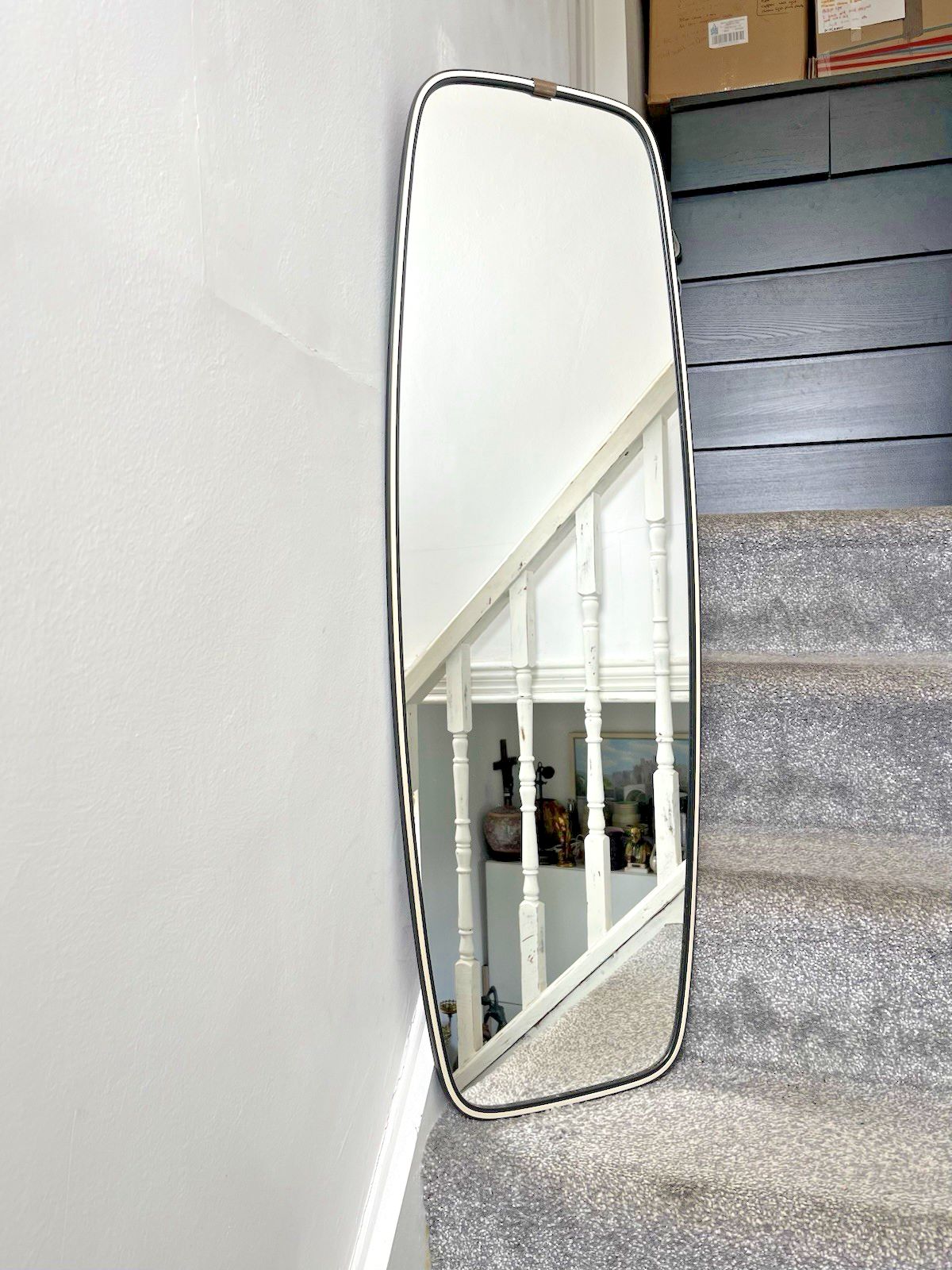 photo for sale Mid Century Modern 50's West German Schonform Full Length Rockabilly Mirror 60's