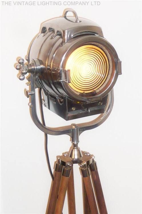 Vintage Hollywood Film Studio Spot Light Industrial Movie Theatre  Floor Lamp Bardwell Macalister Baby Spot Keg Lantern Cir 1930's photo vintage