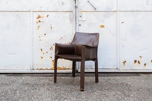 Cab 413 Leather Chairs By Mario Bellini For Cassina, 1970s, Set Of 4 photo furniture