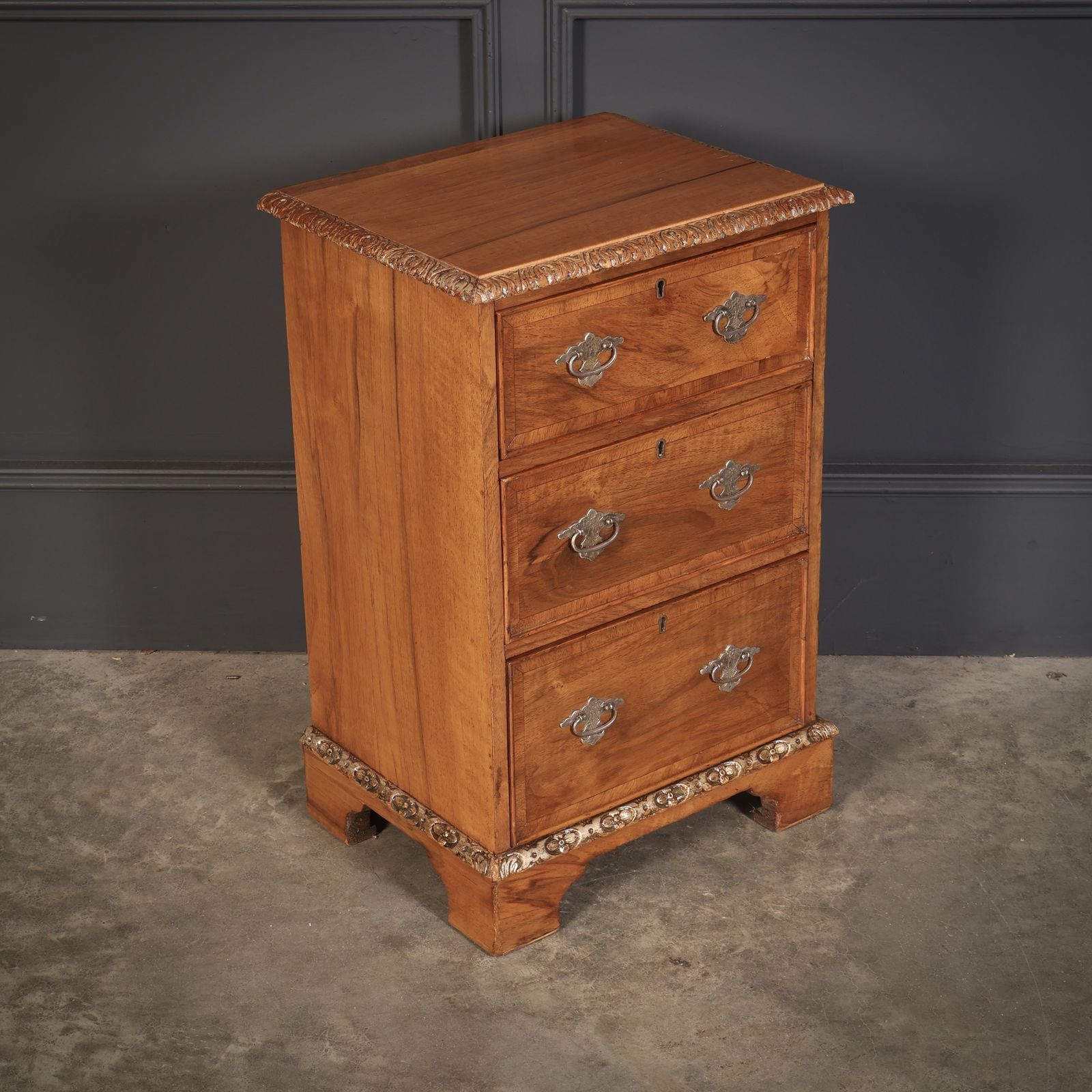 Pair Of Walnut Bedside Chests, 1900s photo 1750.0