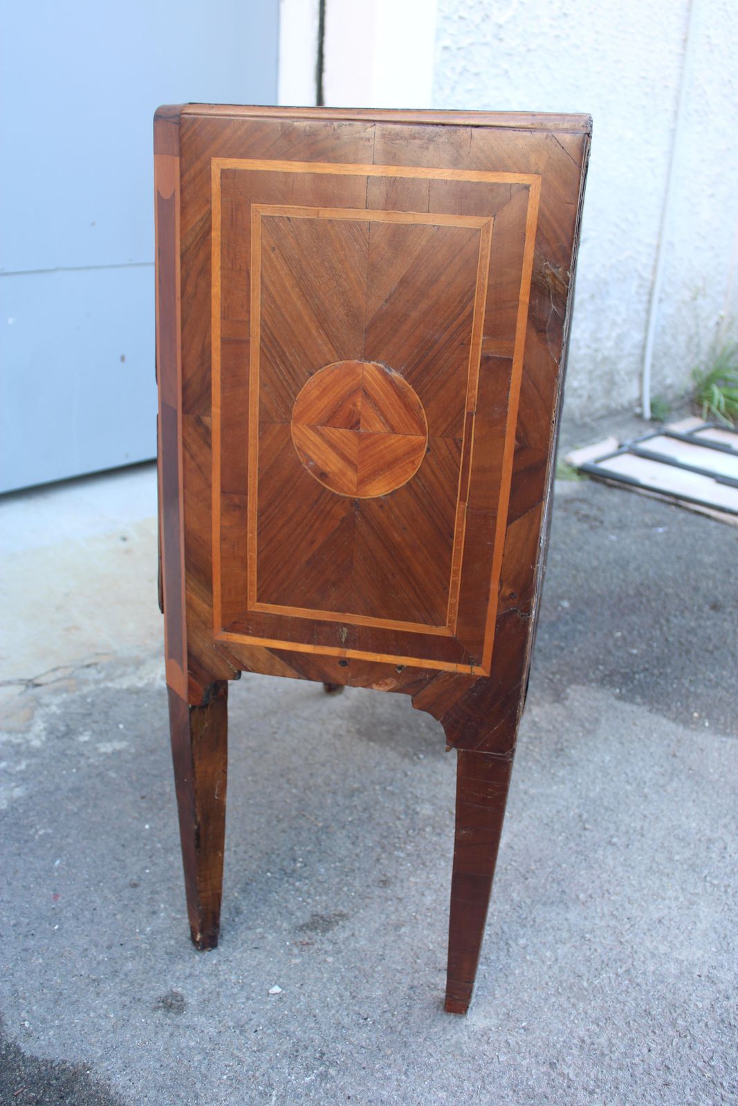 photo buy Chest Of Drawers With Two Drawers In Inlaid Wood Louis XV Sicily With Marble