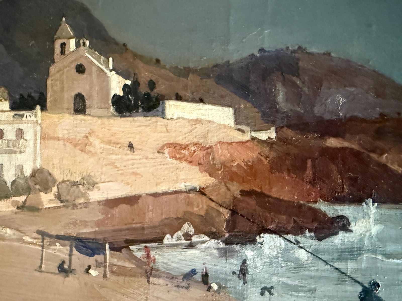 Rafael Durancamps Sitges, Spain, Oil On Canvas, Painting, Mediterranean Art, Spanish Seascape C.1960 photo 3900.0