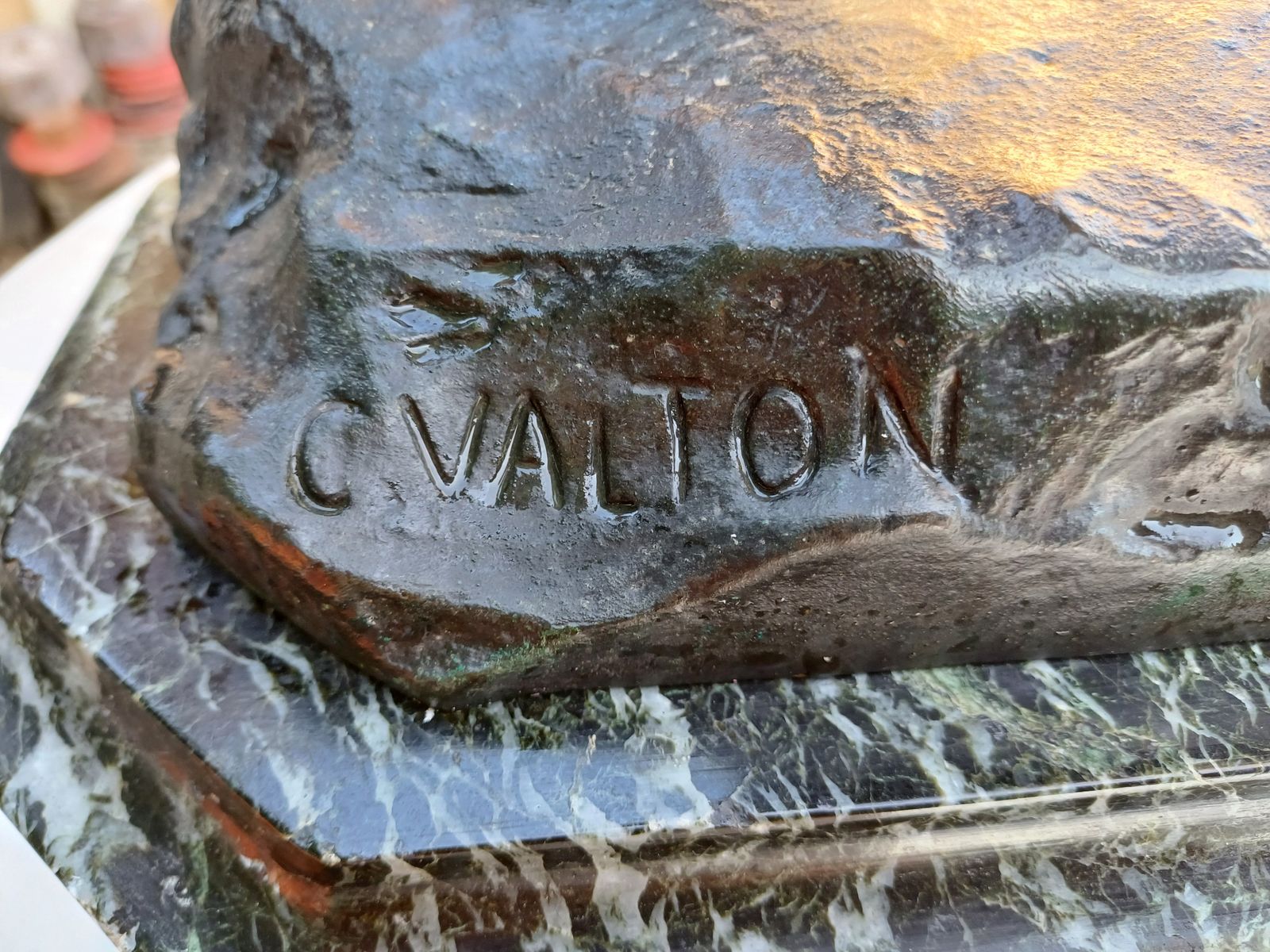 Bronze: Charles Valton (1851 1918) Panther photo furniture