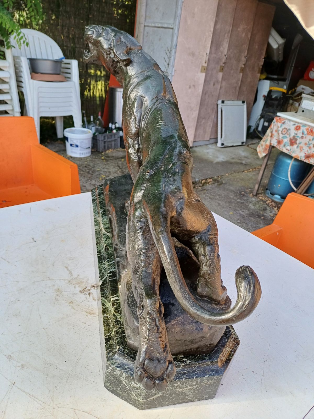 2580.0 Bronze: Charles Valton (1851 1918) Panther photo