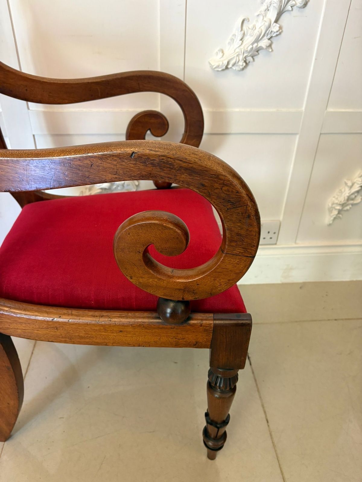 Antique 19th Century Quality Mahogany Desk Chair photo for sale