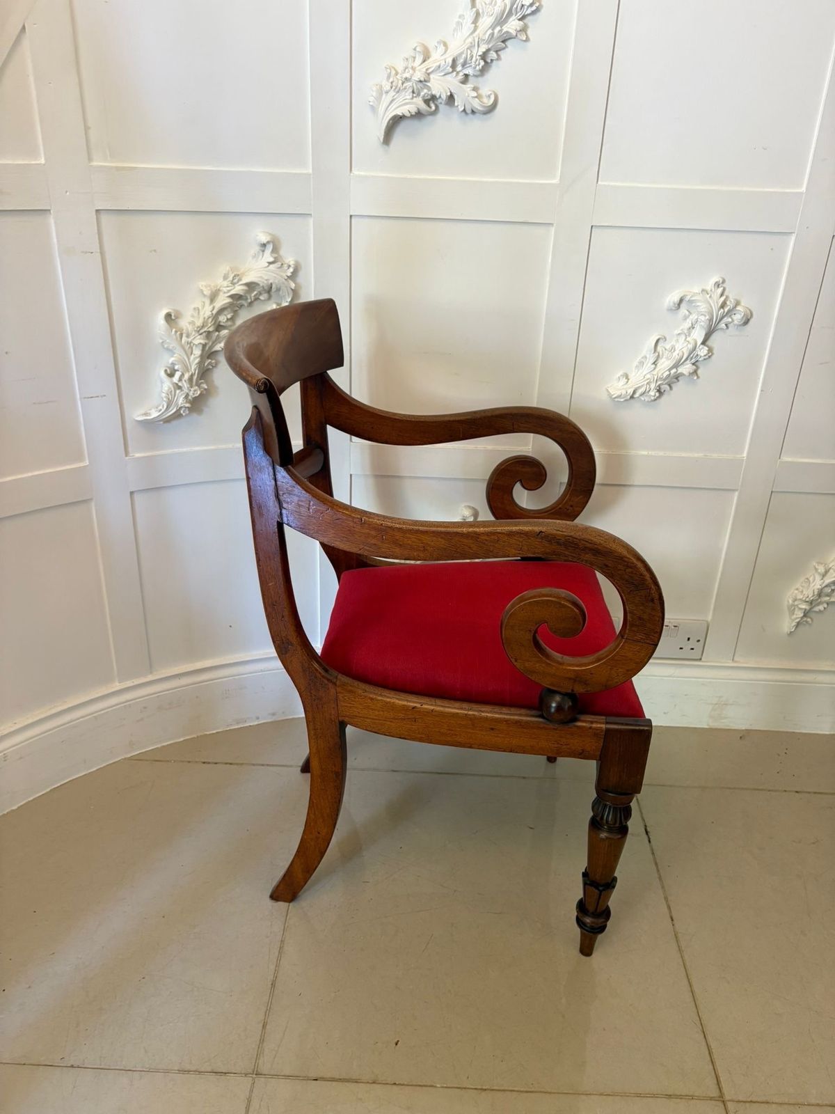 Antique 19th Century Quality Mahogany Desk Chair photo Furniture