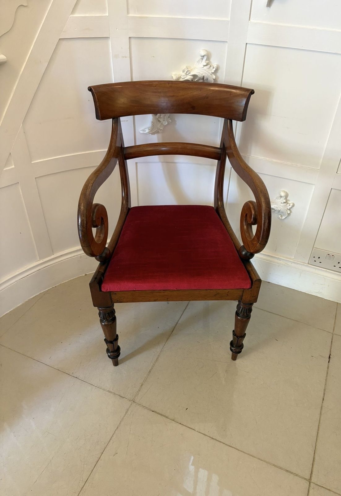 Antique 19th Century Quality Mahogany Desk Chair